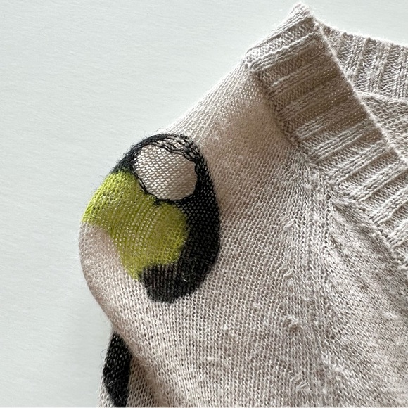 Mudd Grey and Lime Green Leopard Print Button Up Cardigan, Small - Picture 9 of 9